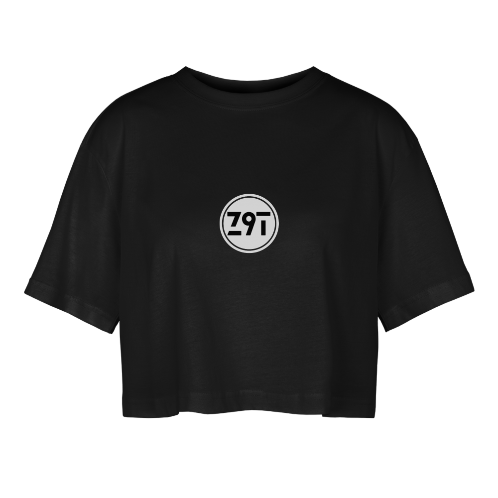 Women’s Oversized Cropped T-Shirt - black
