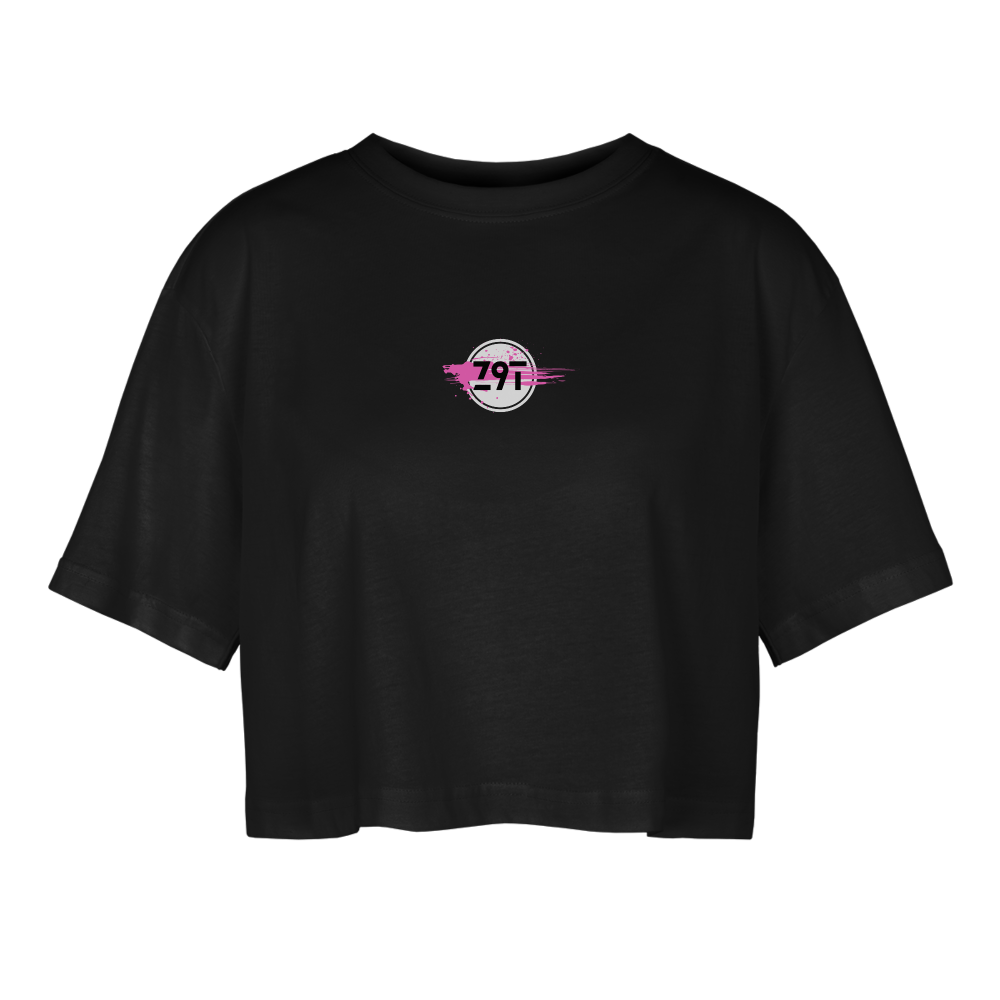 Women’s Oversized Cropped T-Shirt - black