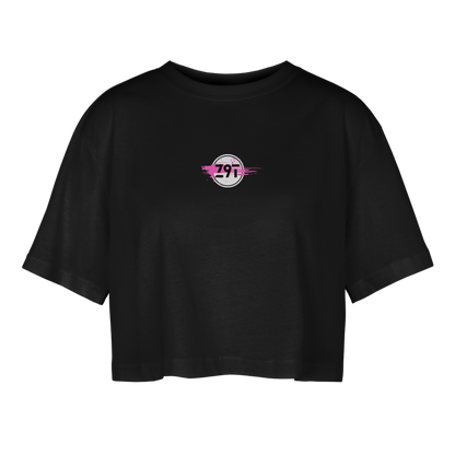 Women’s Oversized Cropped T-Shirt - black